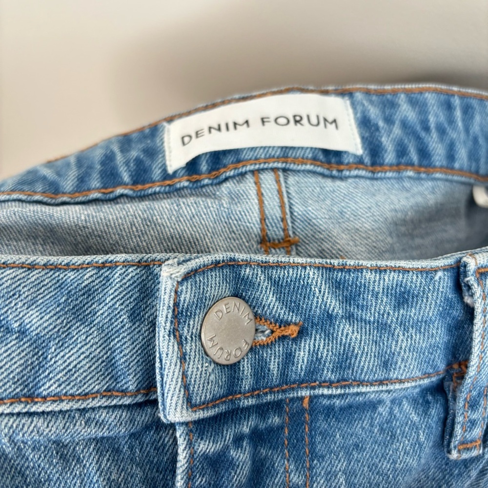 Denim Forum Rowan Super High Rise Straight Jean 32 32L - Picture 6 of 14